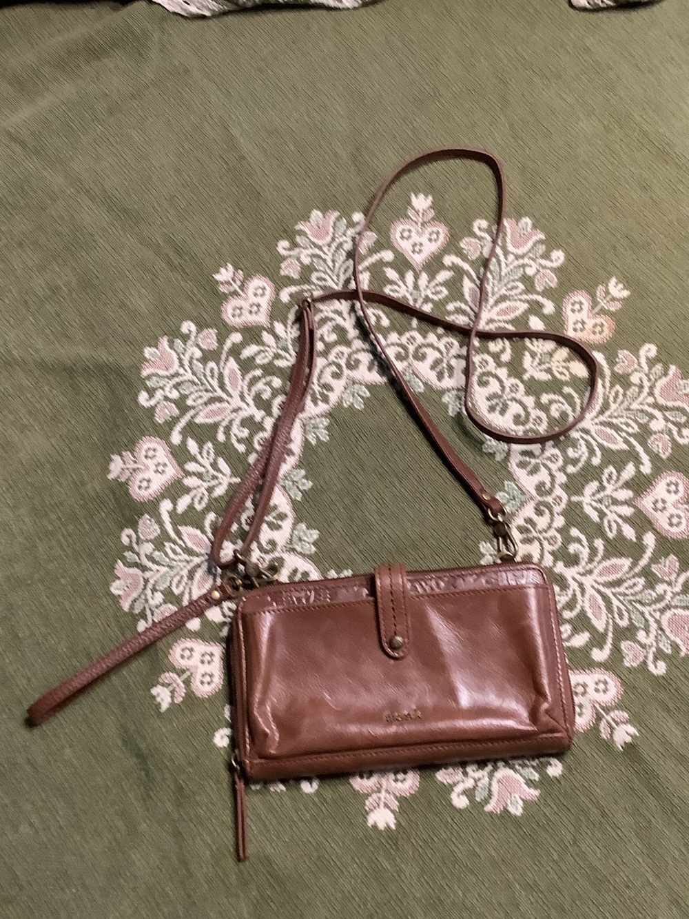 Brown Leather Crossbody Wallet - Women's Convertible Bag